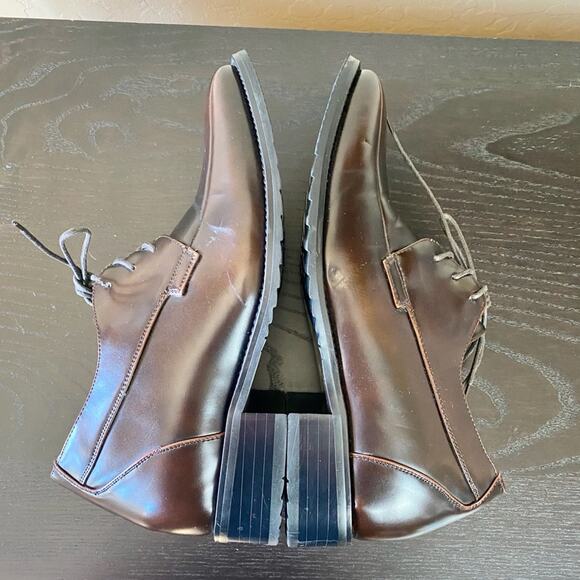 Height Increased Brown Leather Dress Shoes - Picture 8 of 10